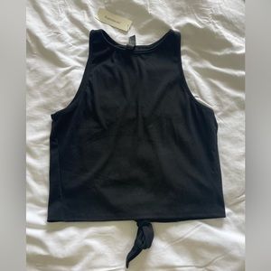 Open back cropped tank